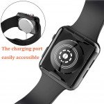 Wholesale Apple Watch Series 6/5/4/SE Hard Full Body Case with Tempered Glass 40MM (Matte Silver)